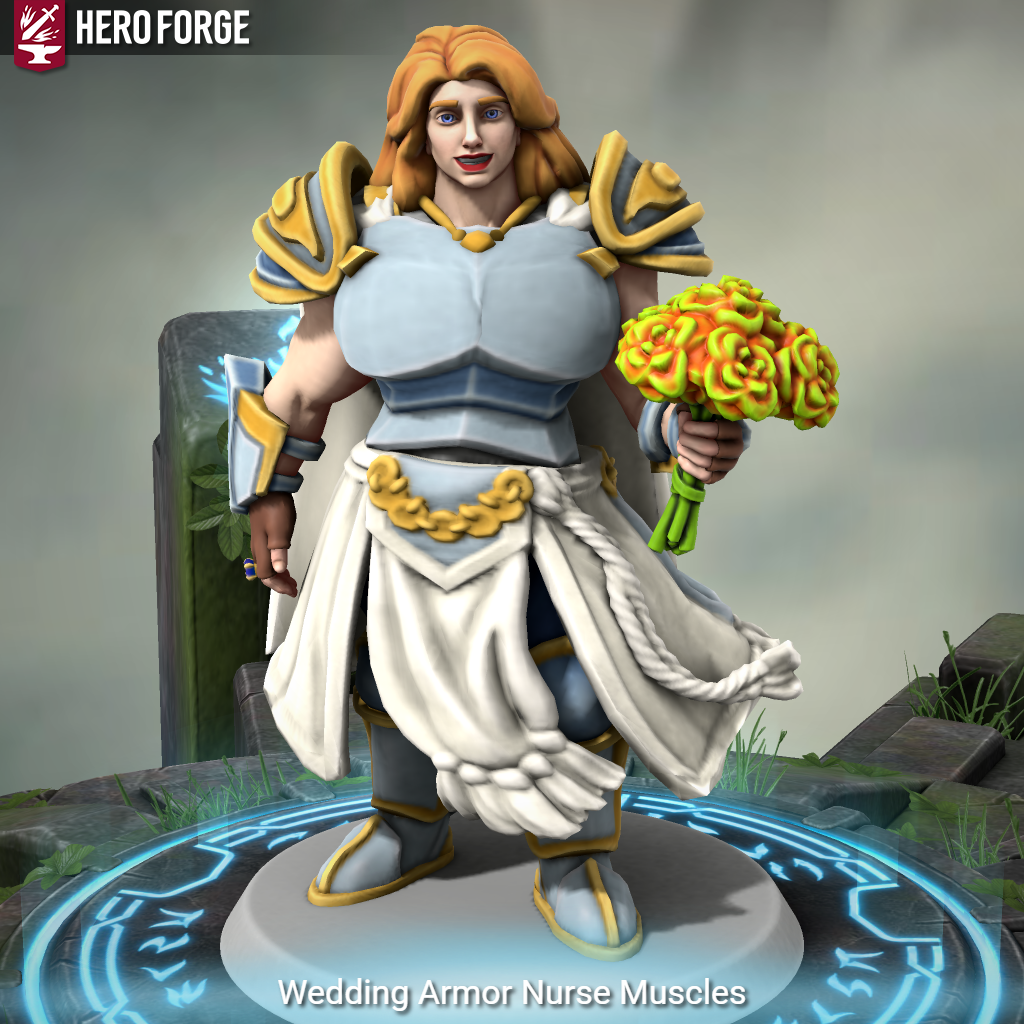 Heroforge Muscle Hero Forge Nurse Muscles (Wedding Armor) by FrogwoodProductions on ...