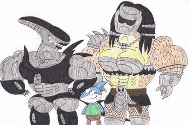 Moises Meets Buff Alien Monster Ladies