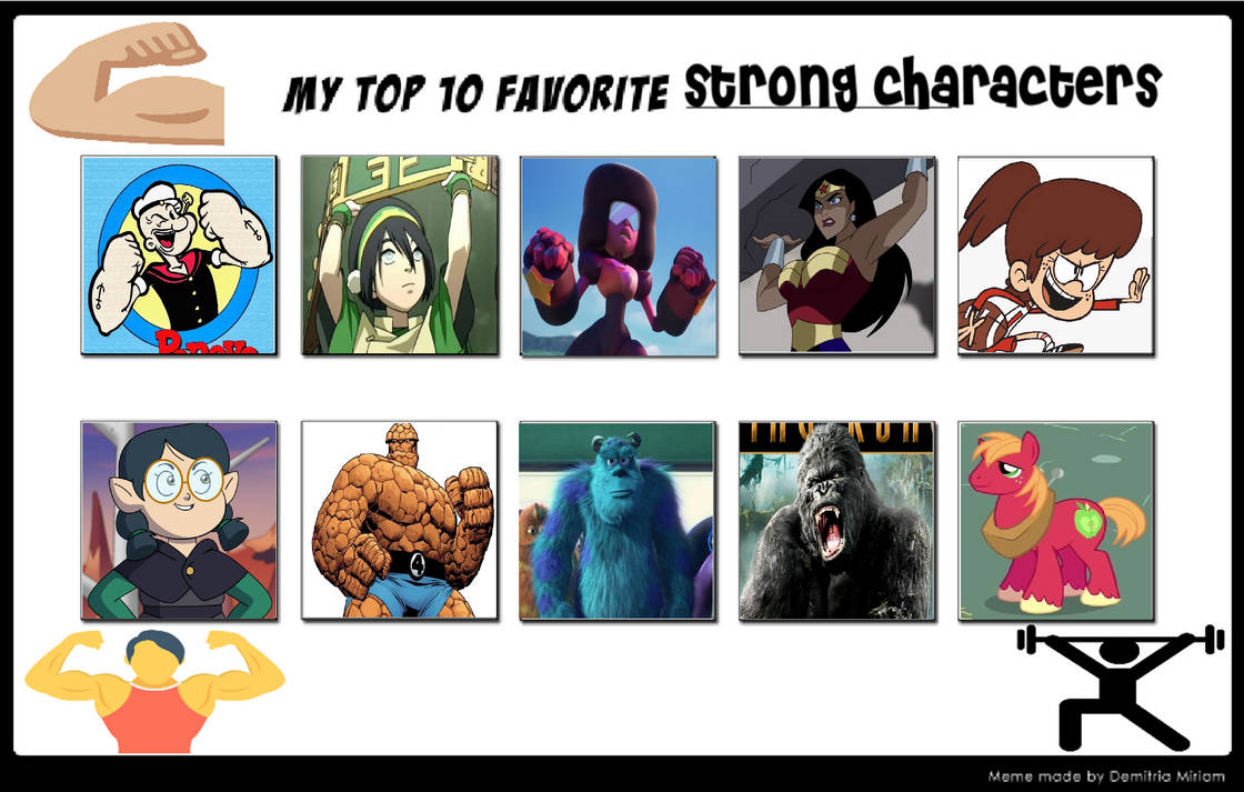 Strong Character Features My Top 10 Favorite Strong Characters 02 by FrogwoodProductions on ...