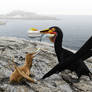 Ornithocheirus simus and chick