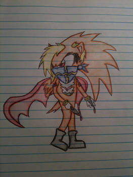 Random assassin-hedgehog thing I drew in class
