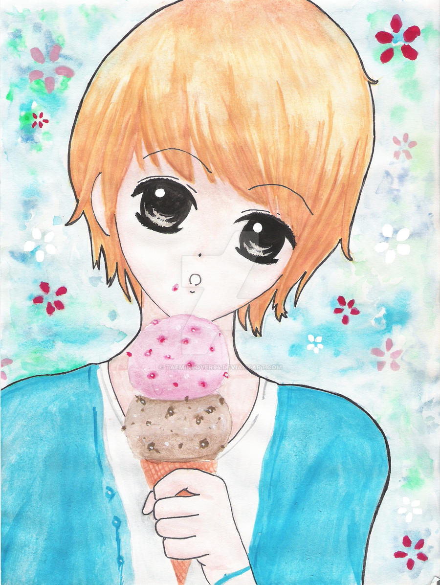 Kris eating Icecream~x3