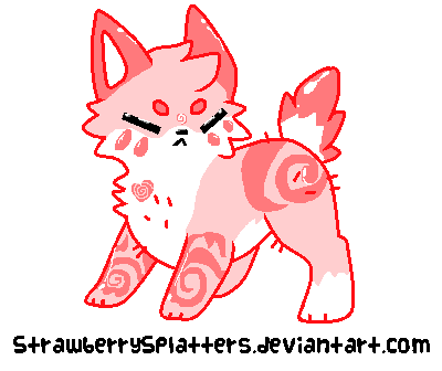 Strawberry BubbleGum Puppy Adoptable (CLOSED!)