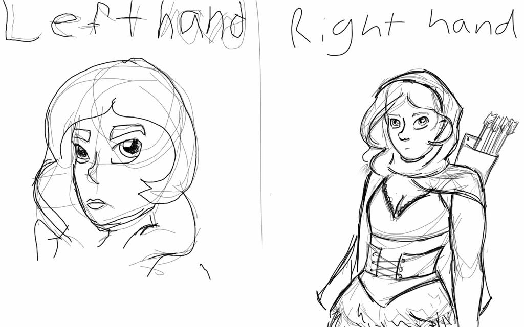 hand drawing comparison by rubmarric on DeviantArt