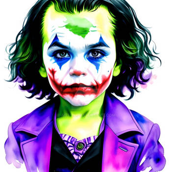 1 The Little Joker  Watercolor and Oil