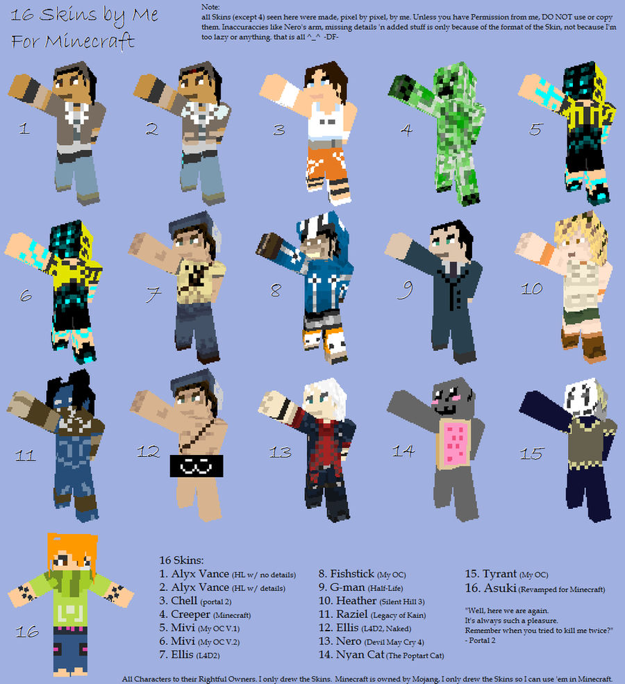 Latest Minecraft skins Page - 814