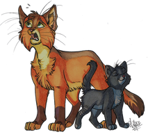 Firepaw and Cinderpaw