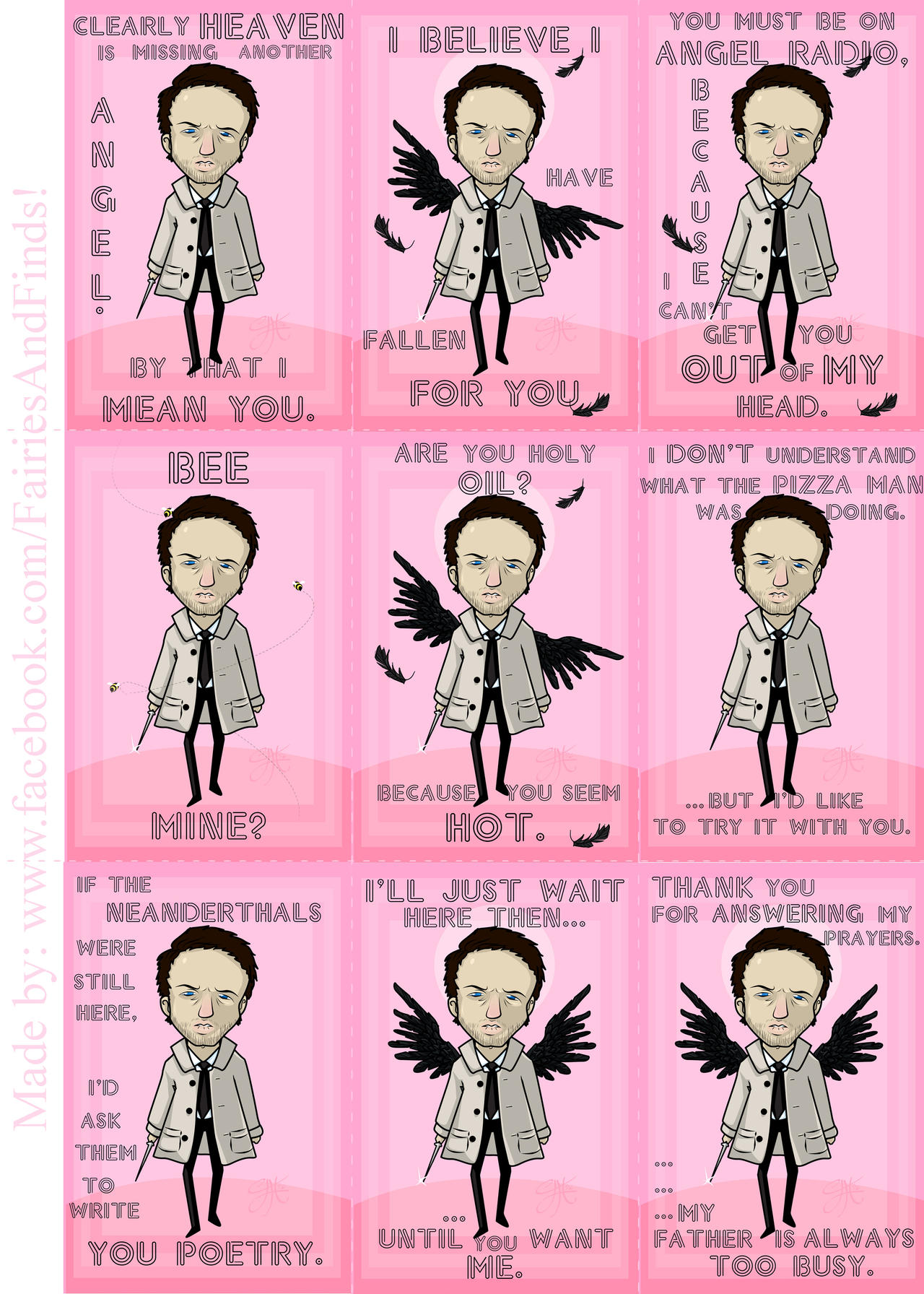 Supernatural Castiel Valentines