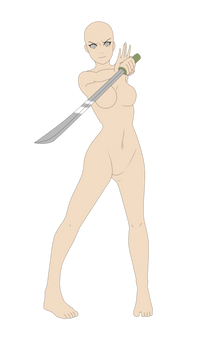 Female Base with sword