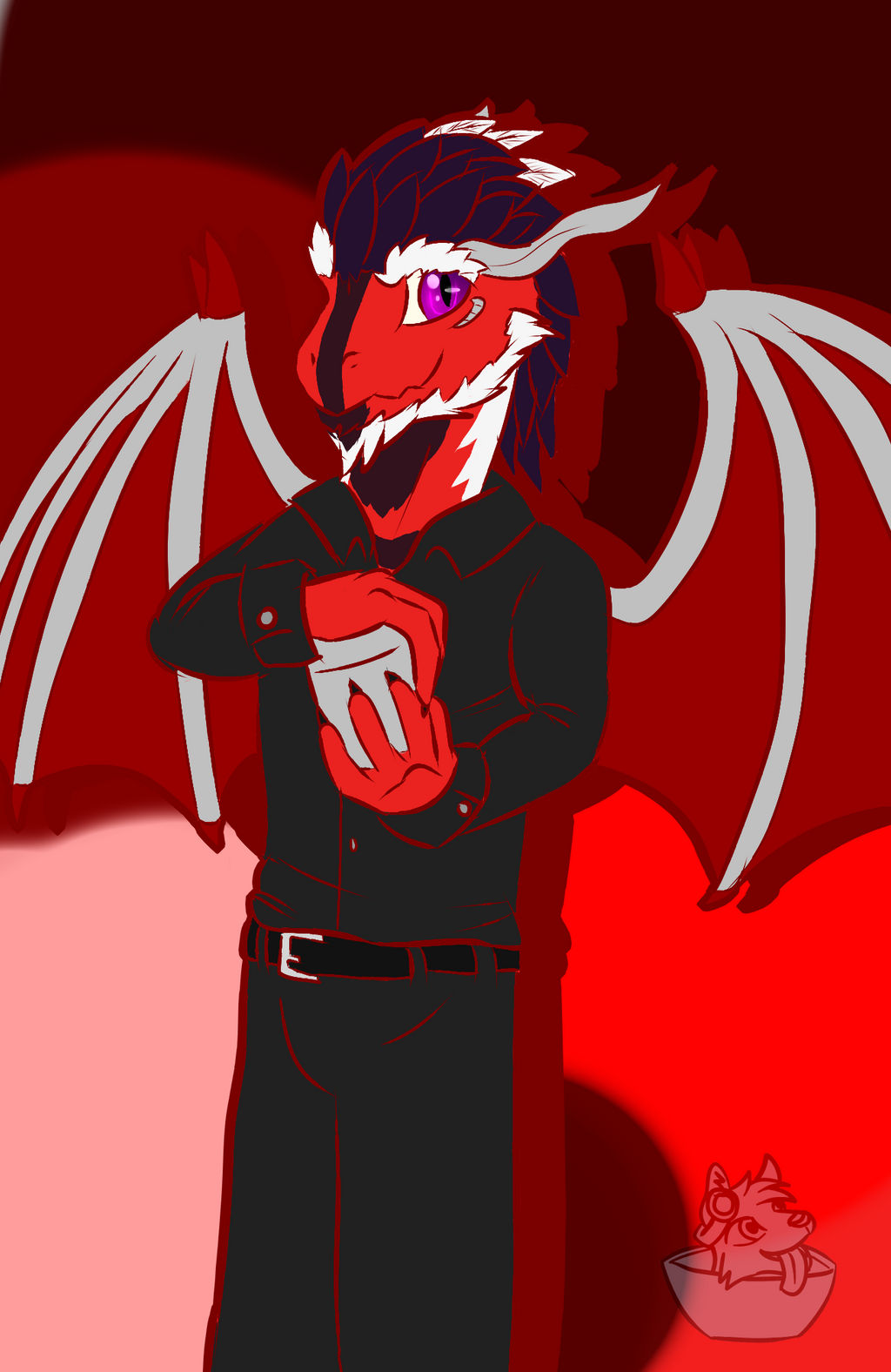 Feathery dwaggy bartender by FrostyWolfter