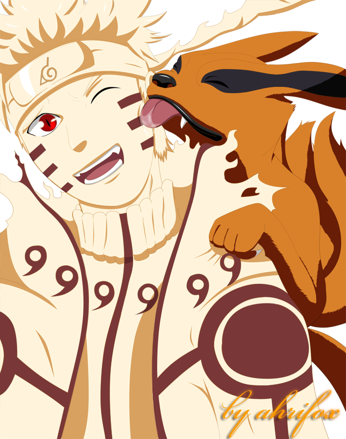 Naruto And Baby Kurama Colored By Ahrifox On Deviantart Naruto And Baby Kurama Colored By Ahrifox On Deviantart