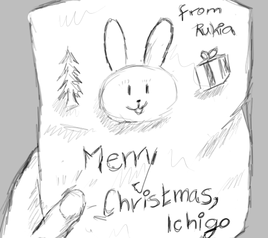 Christmas letter, quick drawing