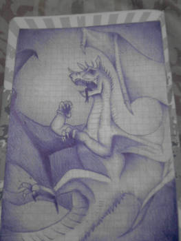 Dragon with bic ballpoint pen