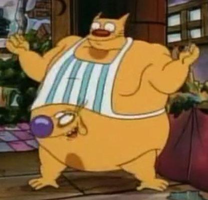 Fat cat deals dog