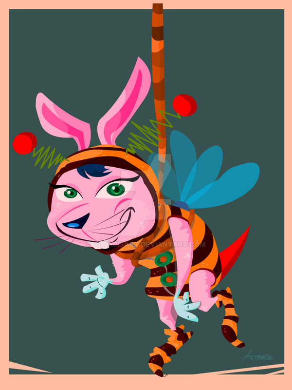 Little Bunny in Bee Costume by altarisart on DeviantArt