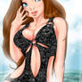 :S.Q in Black Swimsuit: