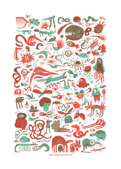 Monsters serigraphy