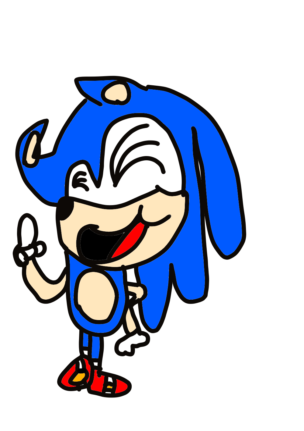 Laughing sonic by Sonicthebest25 on DeviantArt
