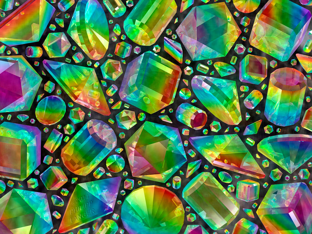 Iridescent Rune Iridescent Crystals by robolotion on DeviantArt