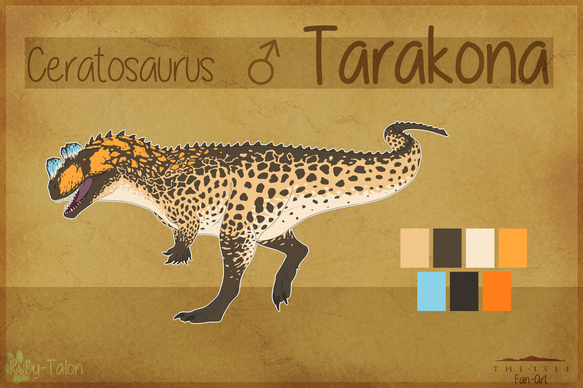 Ruby Tal Con Ref-Sheet: Tarakona (The Isle) by Ruby-Talon on DeviantArt