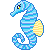Free Wiggly Seahorse Icon
