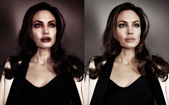 Angelina Jolie Vampire before after