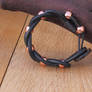 Handmade Buffalo Horn, Leather and Copper Bracelet