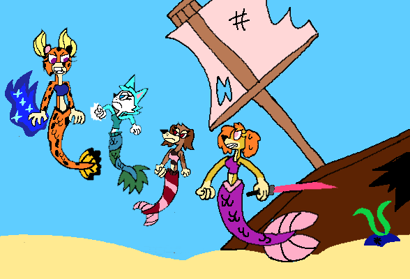 mer-dogs vs Mer-cheetah by sketch-pad444 on DeviantArt