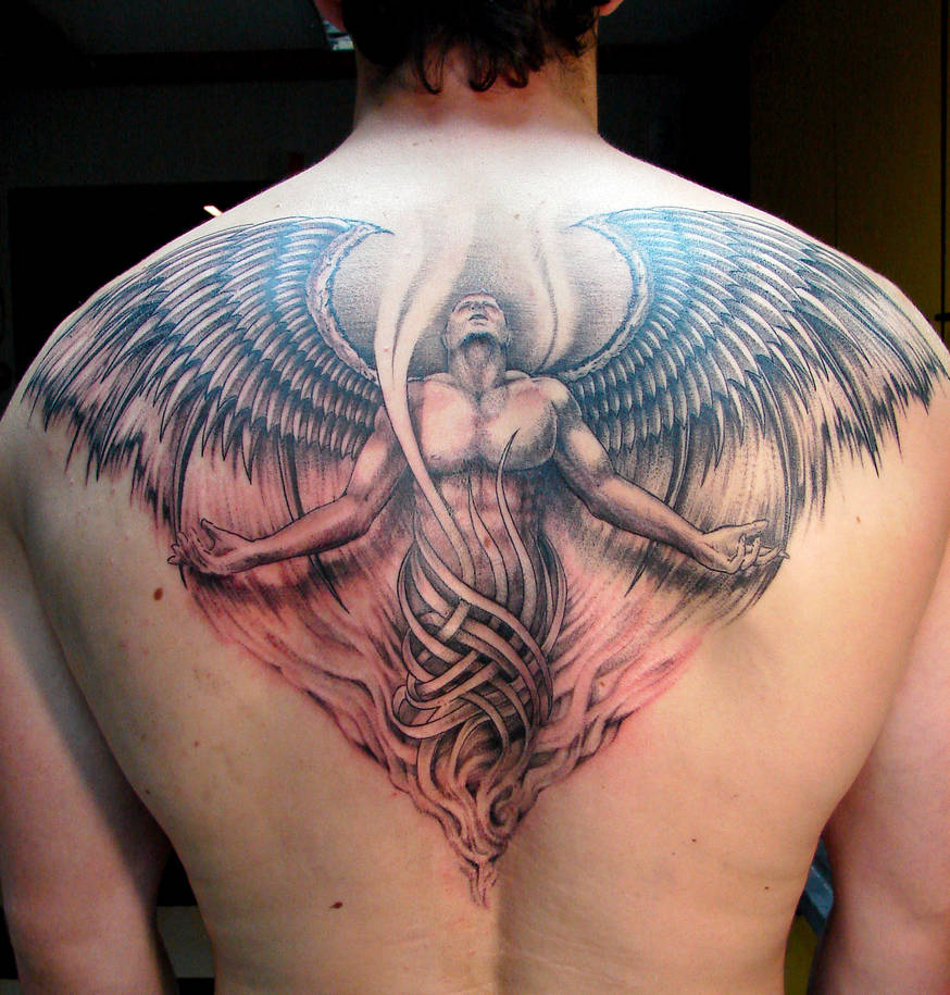 Tied up angel finished by strangeris