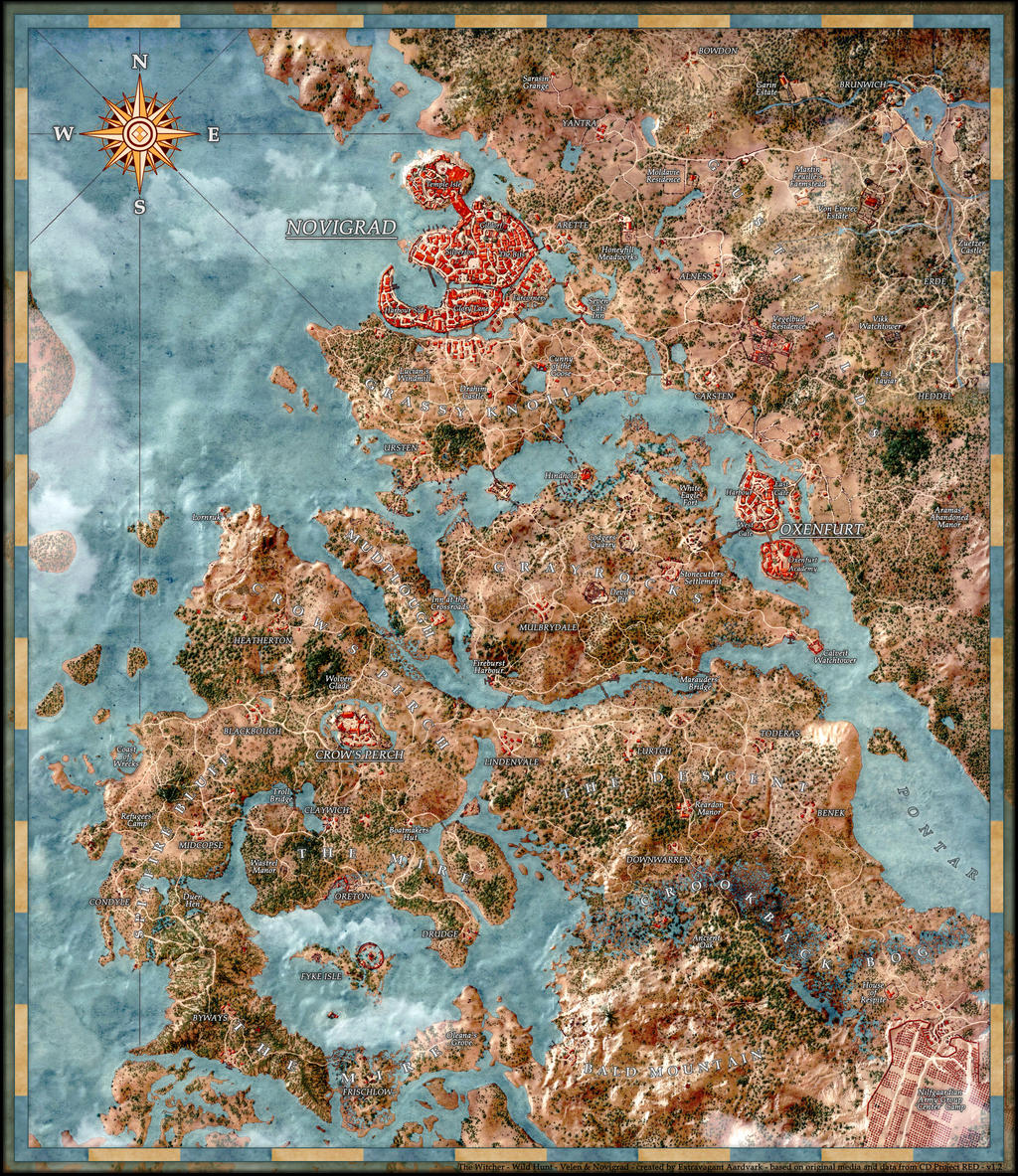 The Witcher World Map The Witcher World Map