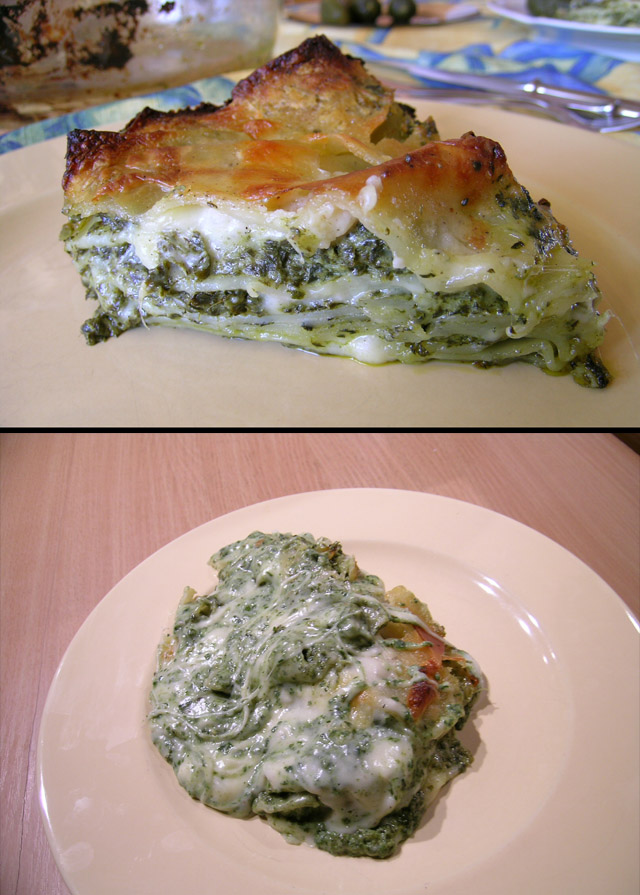 Lasagne - spinach