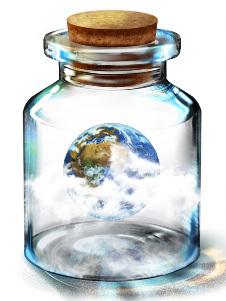 Earth in a bottle