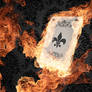 Flaming Poker Card