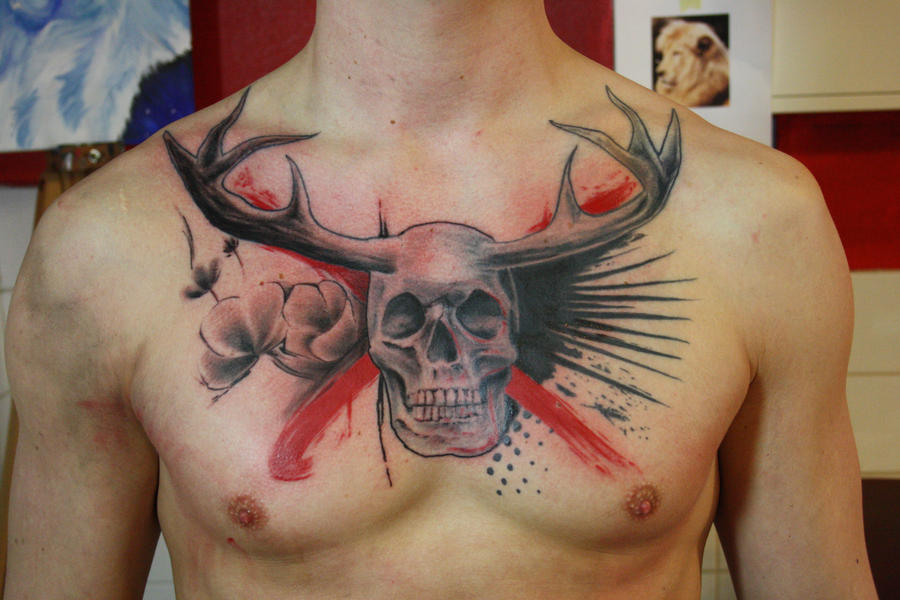 skull chest piece