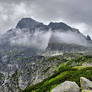 Mountains in the fog