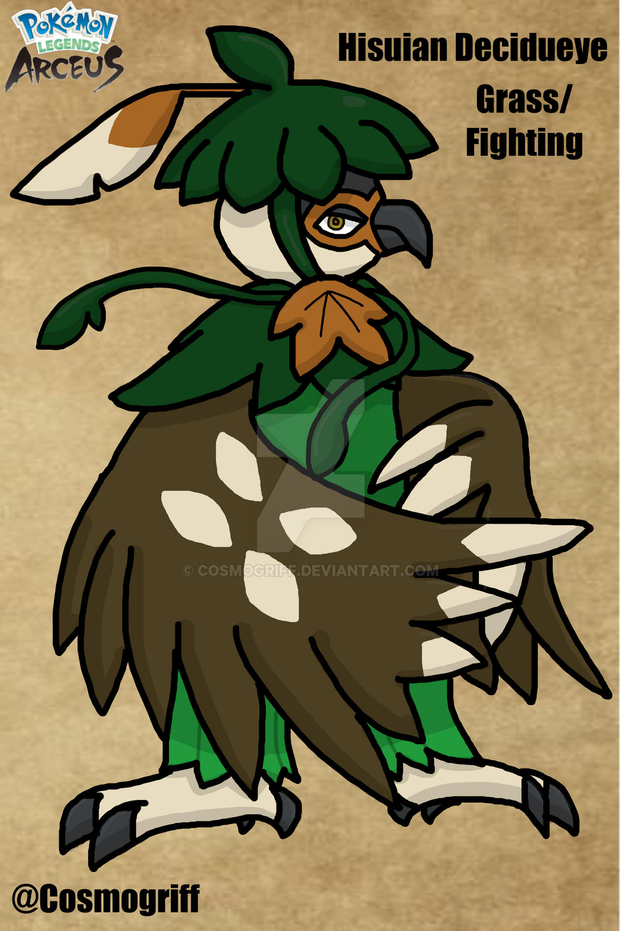 Hisuian Decidueye By Cosmogriff On DeviantArt hisuian-decidueye-by-cosmogriff-on-deviantart