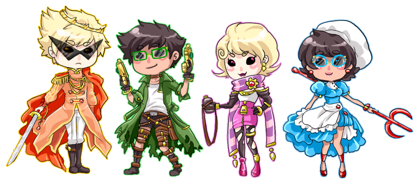 :Fantasystuck: Alpha chibis