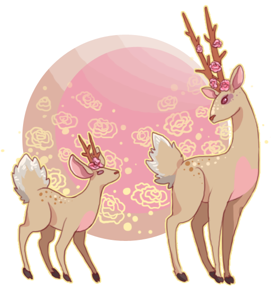 fantasy deers with weird anatomy