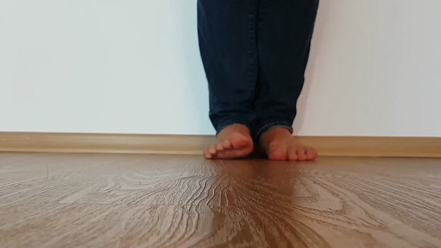 Stepping on you barefoot GIF