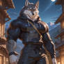 Rugged Muscle Wolf Anthro Andrew