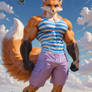 Herculean Fox Muscle Furry Colton