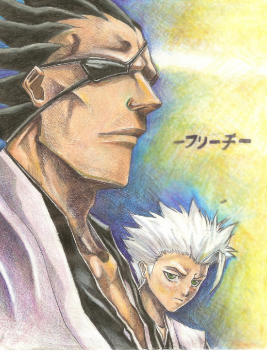 BLEACH kenpachi,and hitsugaya