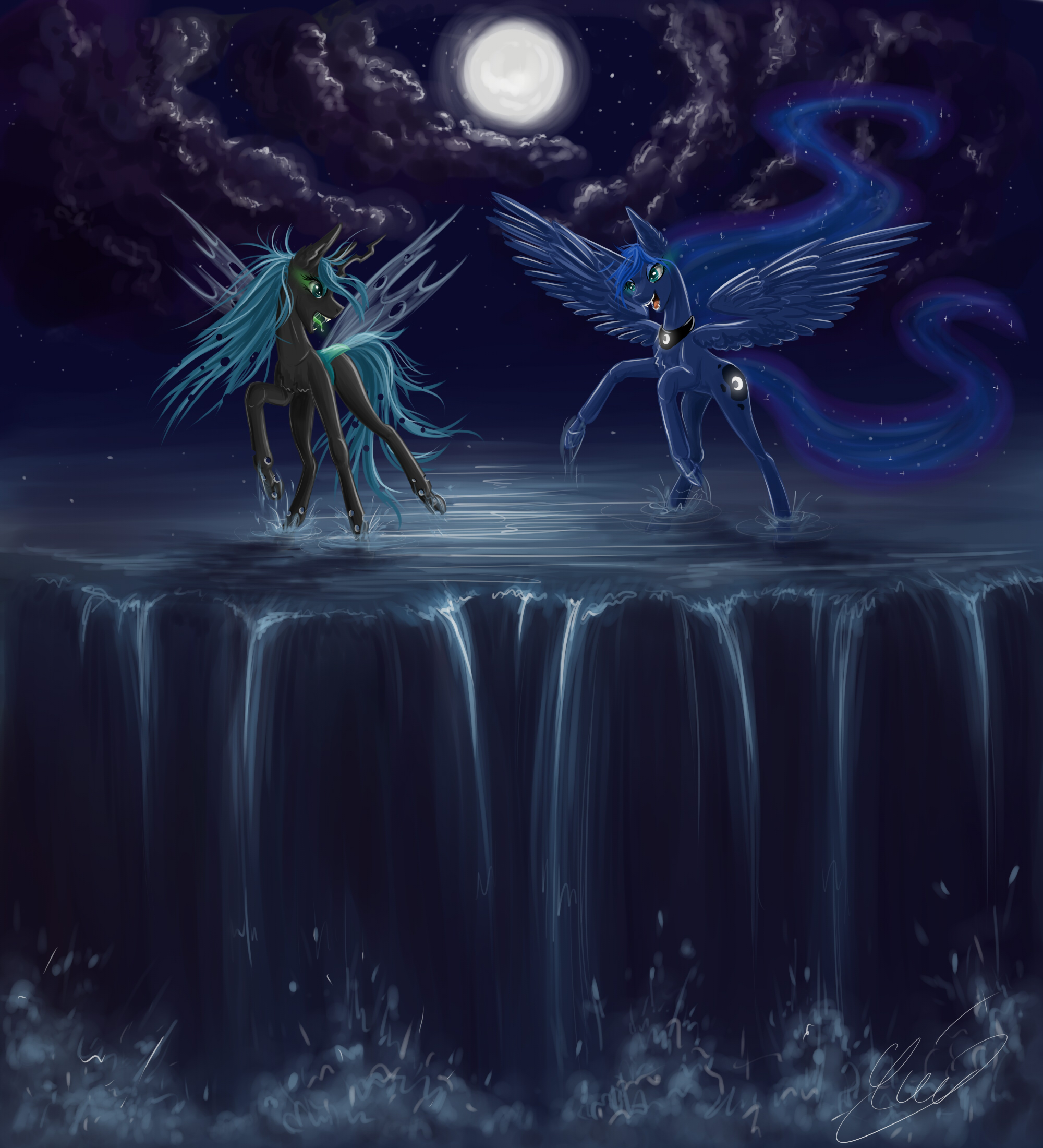 Luna and Chrysalis c: