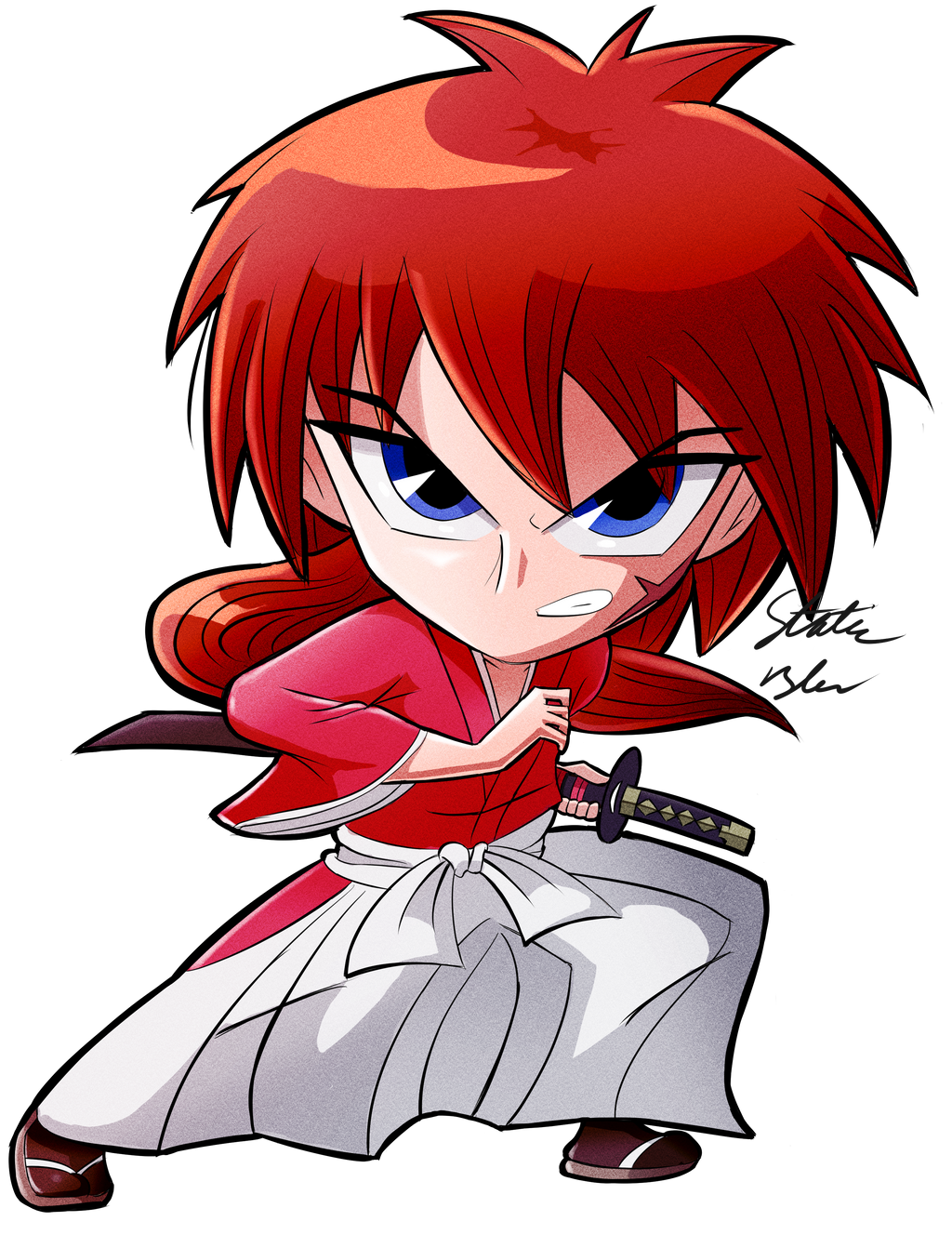 Kenshin Himura Chibi By Staticblu On Deviantart
