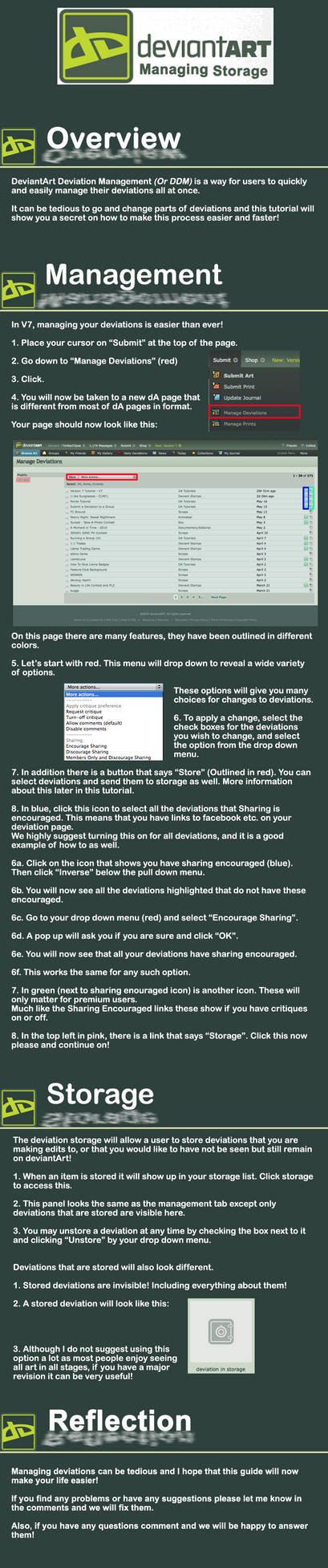 Managing Deviations + Storage by TimberClipse on DeviantArt