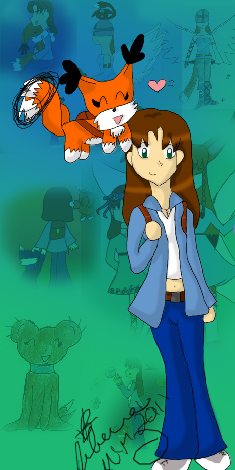 Foxinmon and Becca - FDD 10 Yr by Kitsune-Fox17