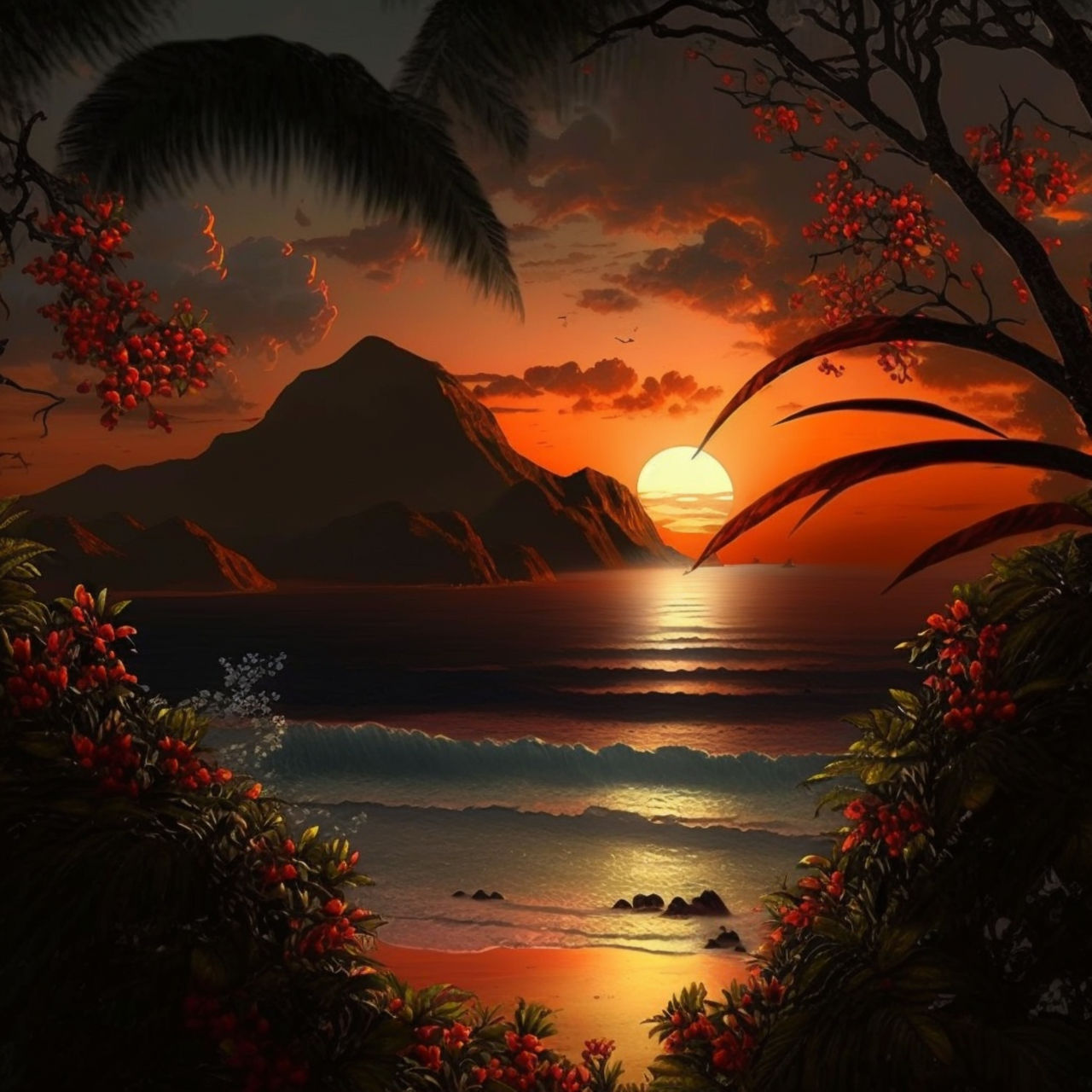 Sunset Tropical Island Paradise Tropical Island Image & Photo (Free