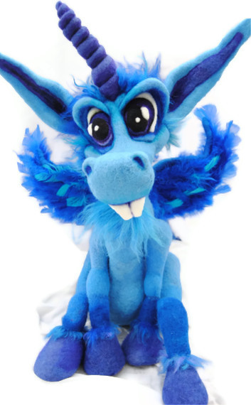 Happy Blue Unicorn