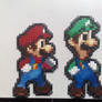 Perler beads Mario and Luigi