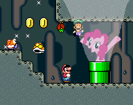 Mario meet's Pinkie Pie (pixel edition)